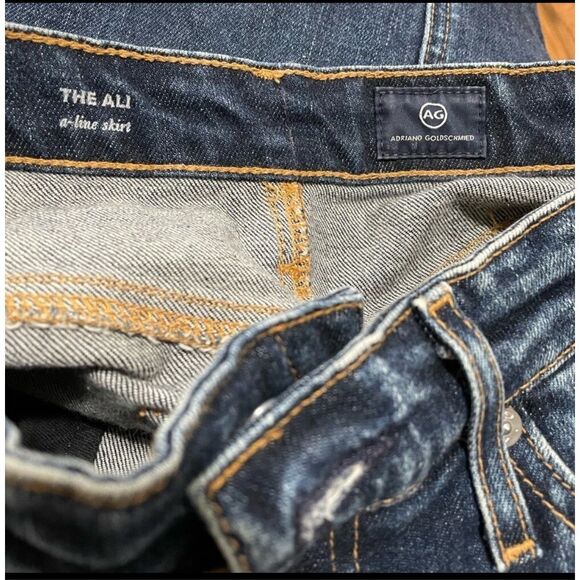 AG Adriano Goldschmied A-line demim skirt 25 - Picture 5 of 6